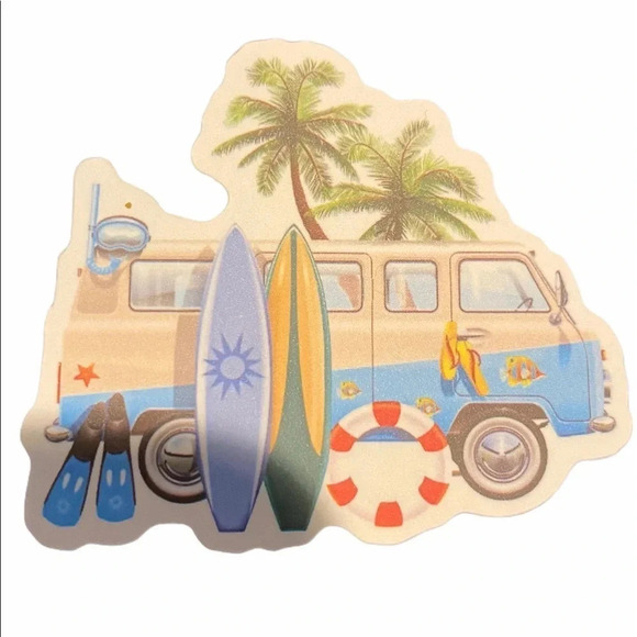 5 STICKERS CAMPING VINTAGE VAN TRAVEL TRIP - Picture 6 of 6
